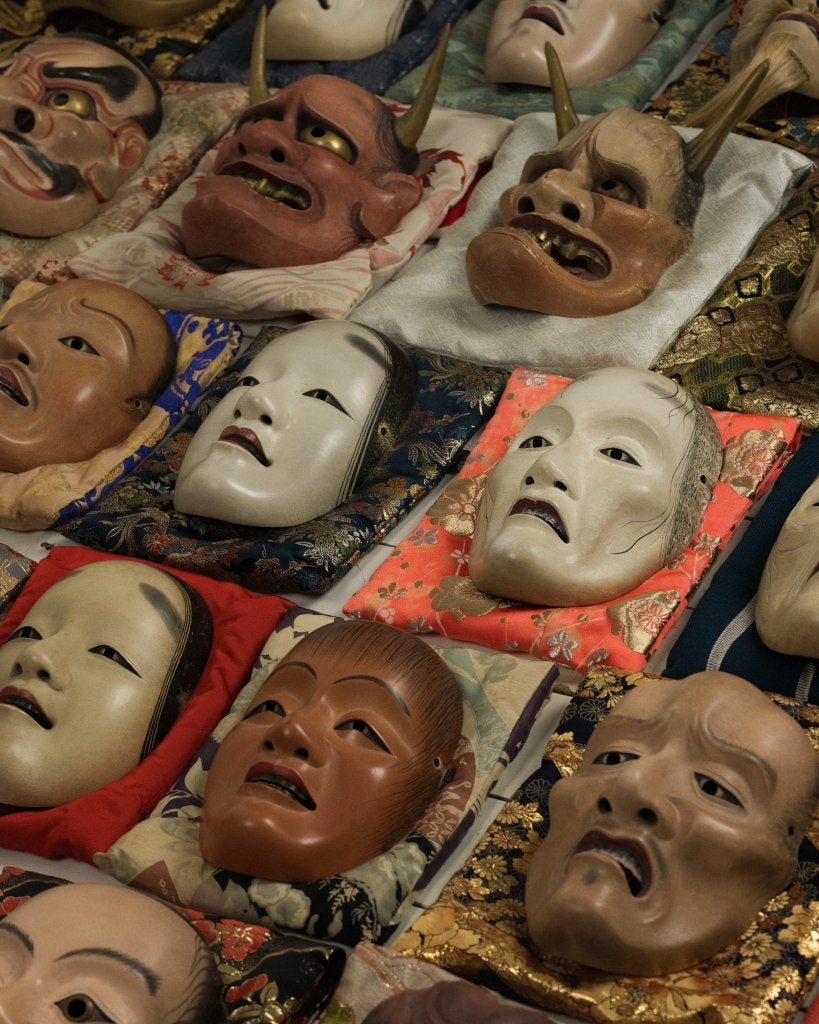 Grote particuliere collectie Japanse Noh-maskers-o.a. Hannya, Hout, Masker, Ophalen of Verzenden, Japan