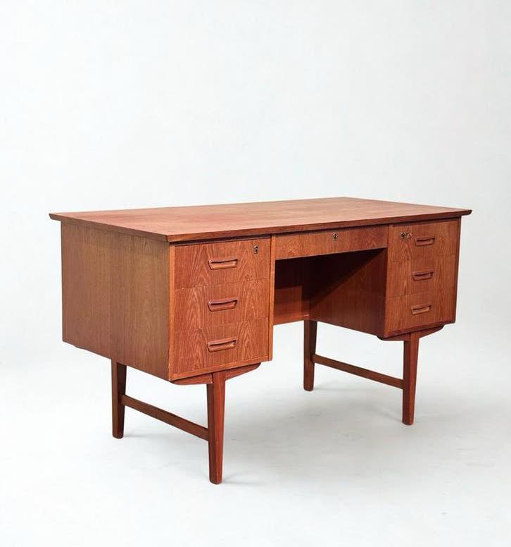 Deens Teak Vintage Midcentury Bureau, Ophalen of Verzenden, Zo goed als nieuw