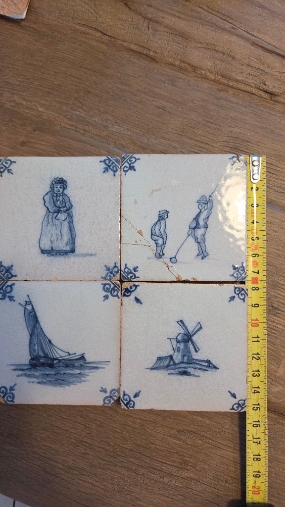 Delftsblauwe tegeltjes, Ophalen of Verzenden