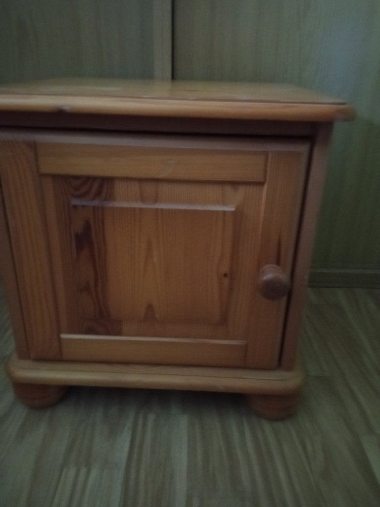 Grenen Nachtkastje, Ophalen, Gebruikt, 45 tot 65 cm, Minder dan 55 cm