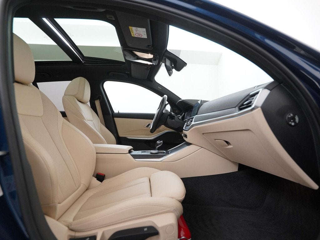 BMW 3 Serie Touring 320e Sport Line | Panoramadak | Trekhaak, Auto's, BMW, Gebruikt, 4 cilinders, Blauw, Plug-in hybride