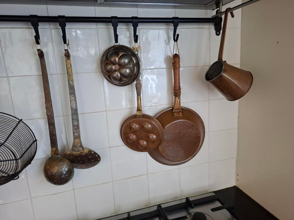 Leuke set koperen keuken decoratie, Ophalen