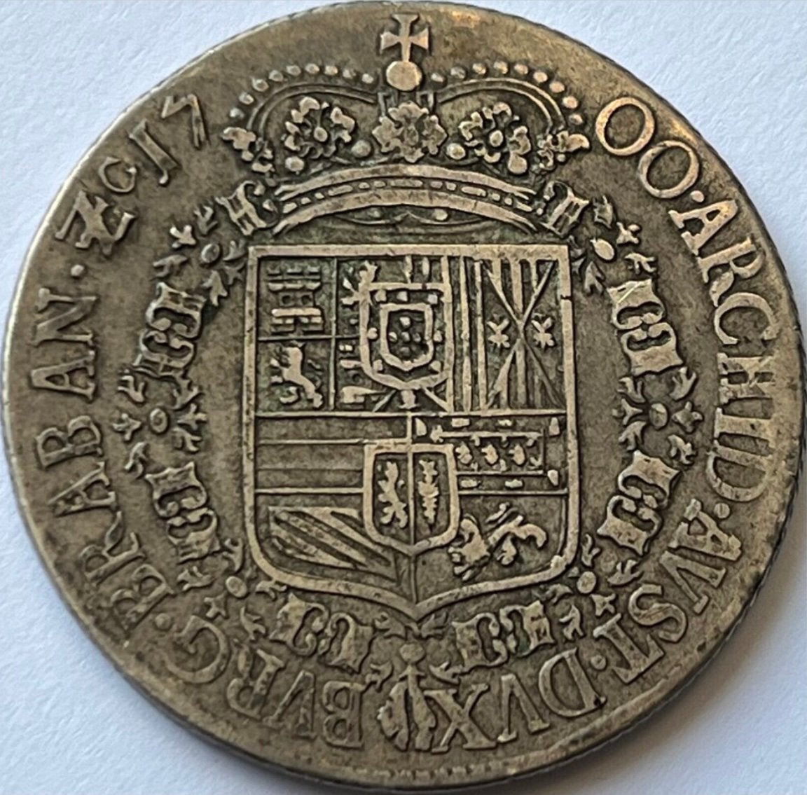 Antwerpen zeer zeldzame en hele mooie patagon 1700, Vóór koninkrijk, Zilver, Losse munt, Overige waardes