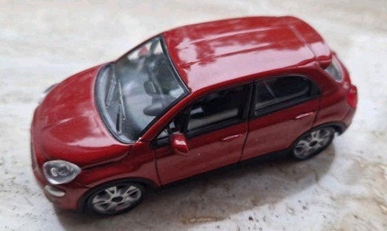 Fiat 500X schaalmodel - Rood - Zo goed als nieuw, Ophalen of Verzenden, Zo goed als nieuw, Overige typen
