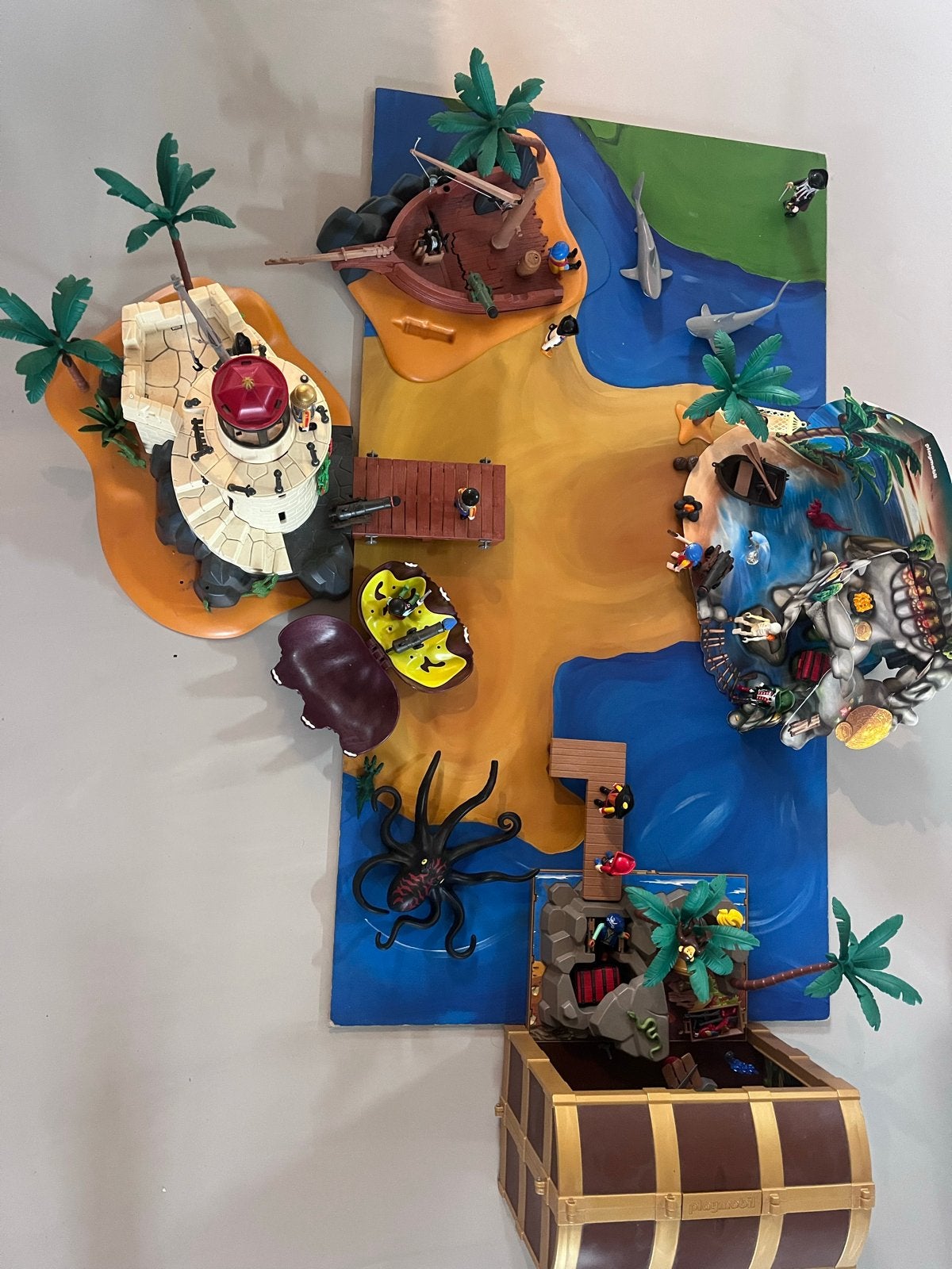 Grote Playmobil Piratenwereld met veel extra's, Pirates, Gebruikt, Complete set, Overige typen