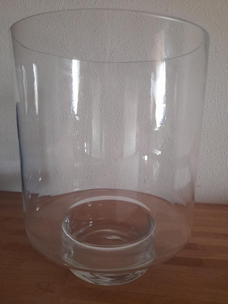 Vaas windlicht glas xxl  28 x 35 bxh, Ophalen, Overige kleuren, Minder dan 50 cm, Glas