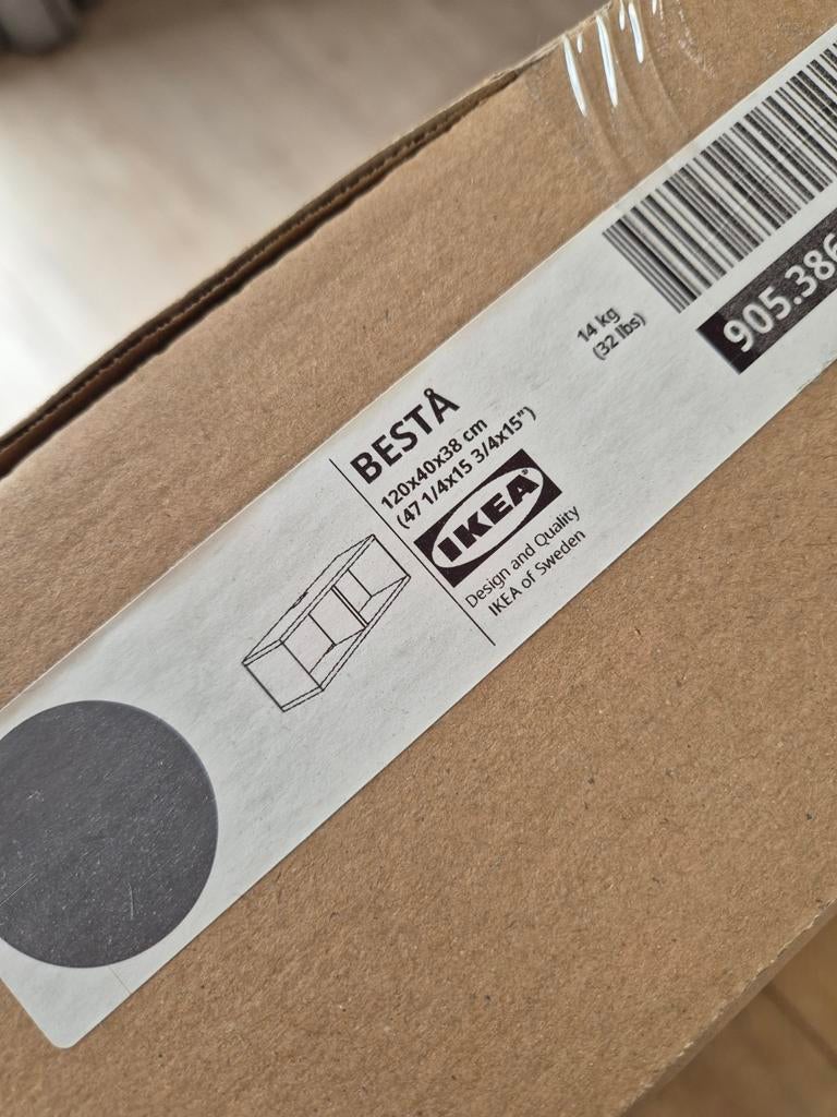 IKEA BESTÅ kast donkergrijs 120x40x38 cm, Ophalen of Verzenden, Nieuw