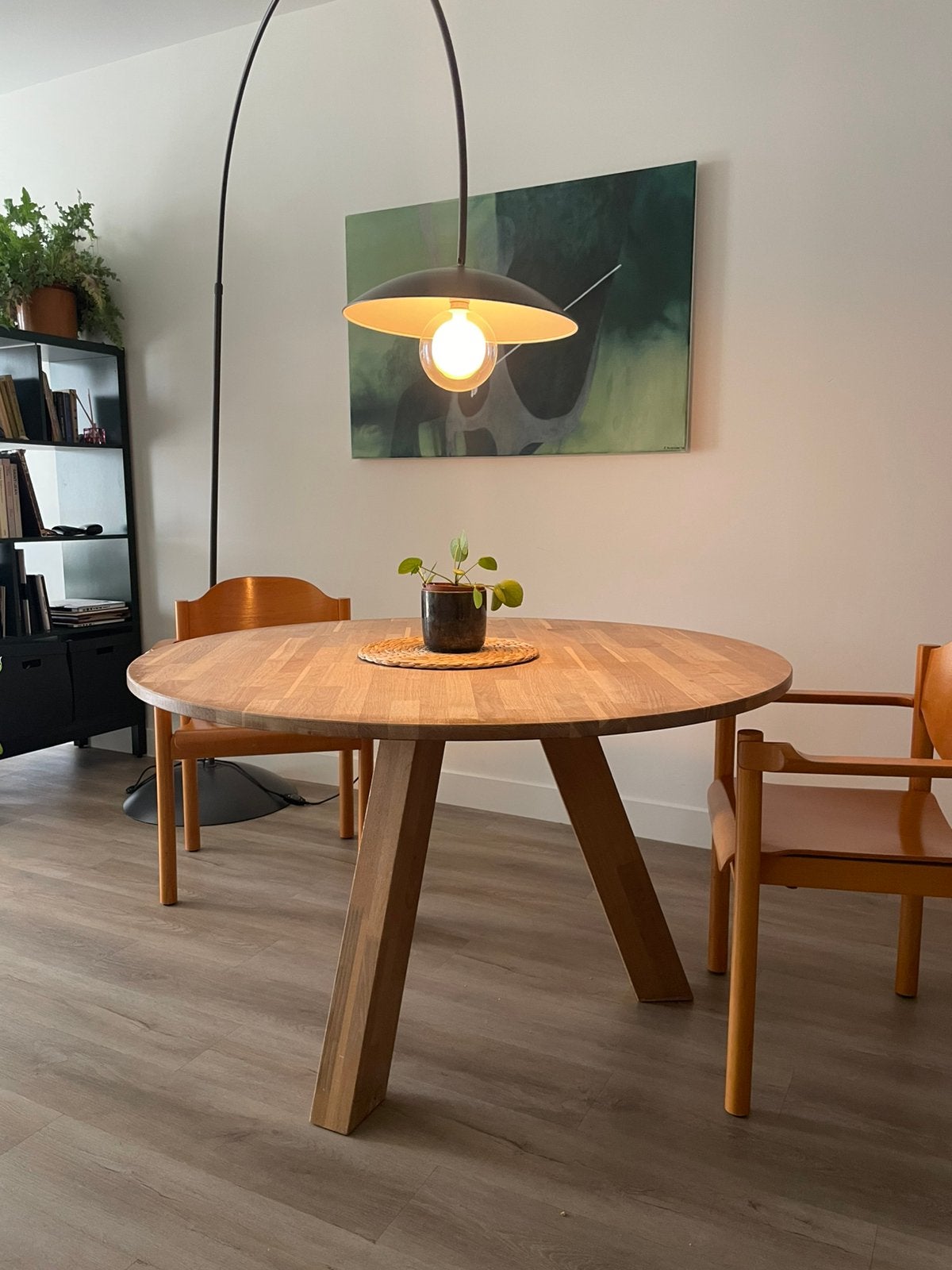 Ronde Eettafel WOOOD, Huis en Inrichting, Ophalen, Zo goed als nieuw, Rond, 100 tot 150 cm