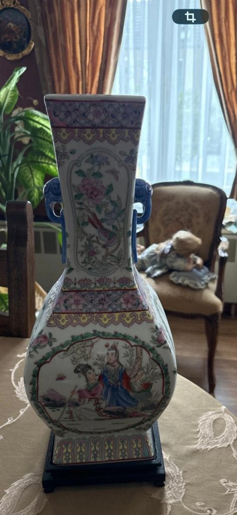 Chinese vaas met bord, Ophalen of Verzenden