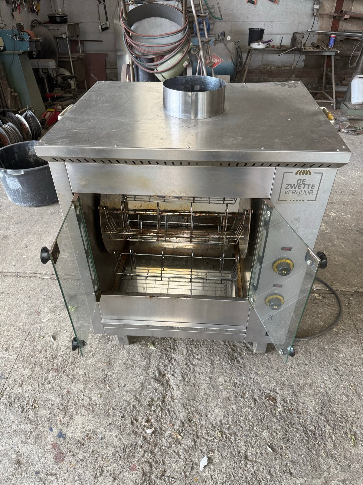 SER GAS T16 Elektrische Kippengrill - Horeca, Ophalen, Gebruikt, Fornuis, Frituur en Grillen