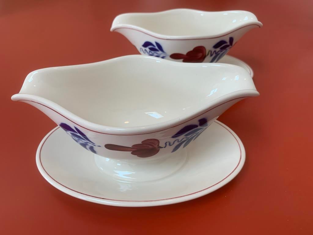 2 Boerenbont saus/jus kommen van Villeroy en Boch, Huis en Inrichting, Keramiek, Overige typen, Ophalen of Verzenden, Zo goed als nieuw
