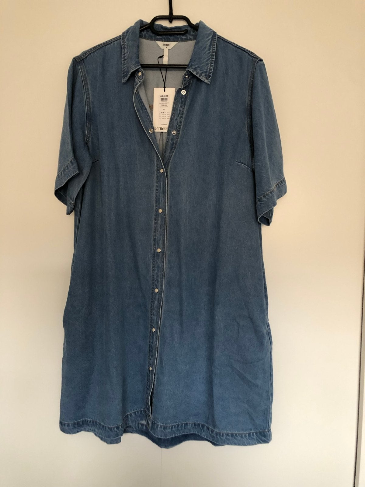 Nieuwe .OBJECT denim jurk, maat XL, Kleding | Dames, Jurken, Blauw, Maat 46/48 (XL) of groter, Nieuw, Ophalen of Verzenden
