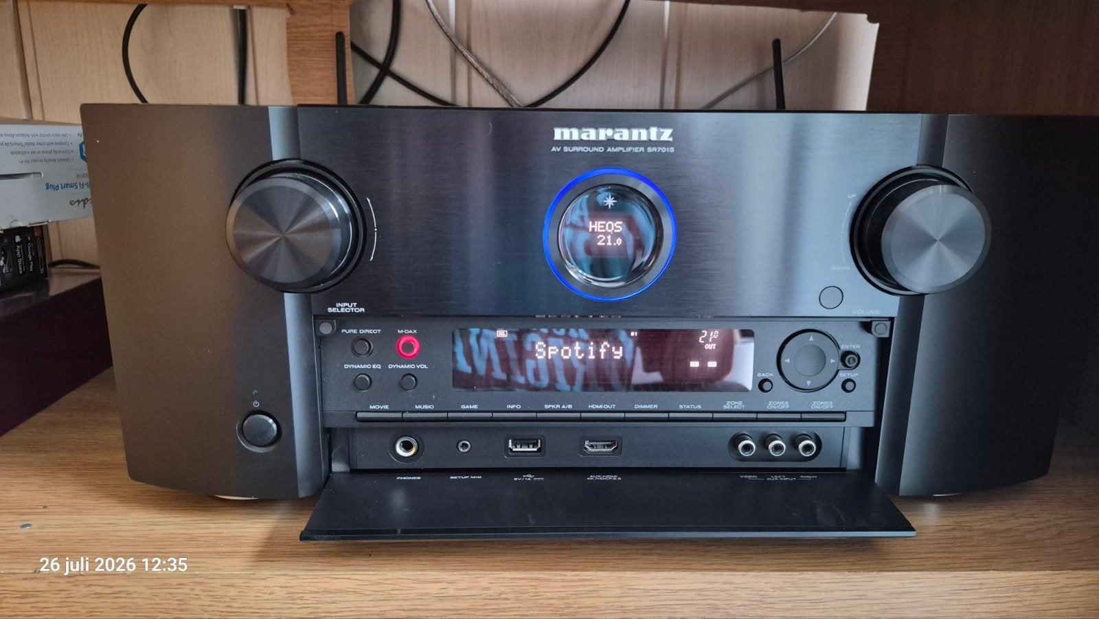 Marantz SR7015 AV Receiver Zwart - Incl. AB en Doo, Audio, Tv en Foto, Versterkers en Receivers, Overige systemen, Zo goed als nieuw
