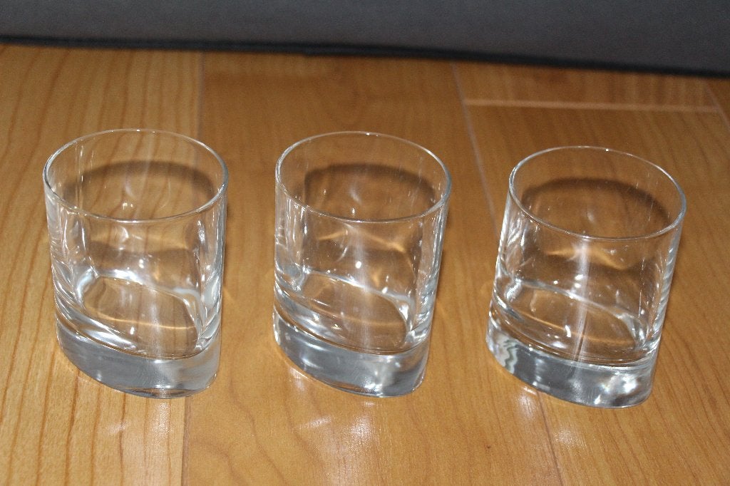 Drie whiskey glazen, Verzenden, Zo goed als nieuw, Overige typen
