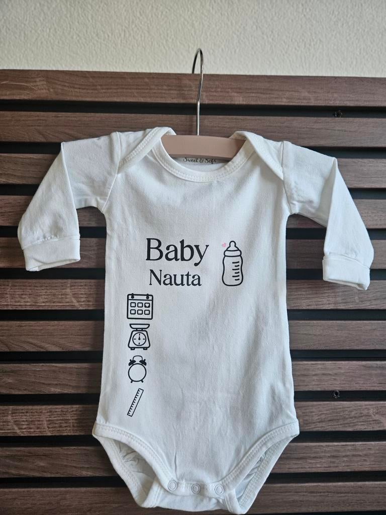 Gepersonaliseerd romper, Kinderen en Baby's, Babykleding | Maat 50, Nieuw, Jongetje of Meisje, Nacht- of Onderkleding, Ophalen of Verzenden