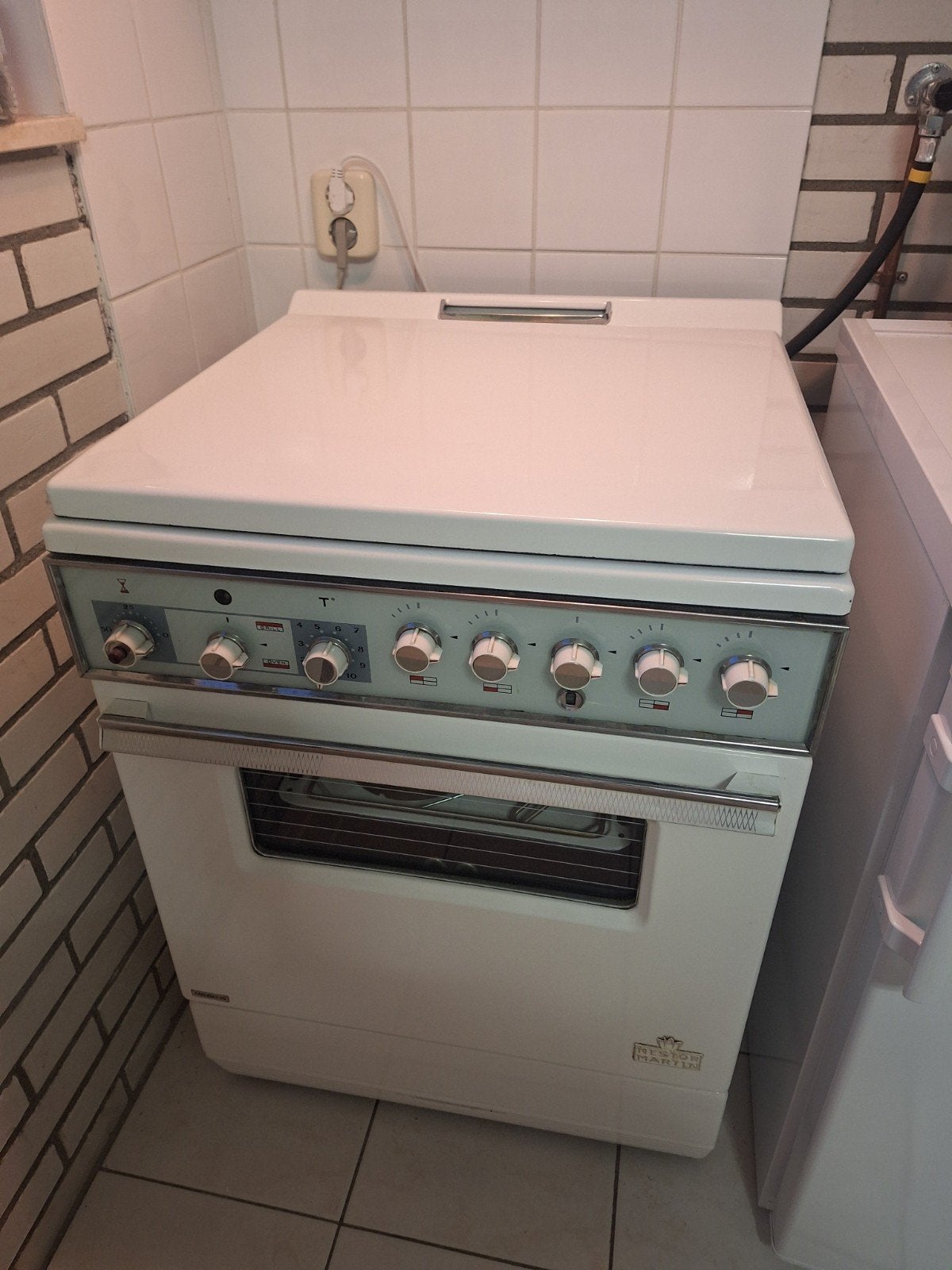 Nestor Martin gasfornuis en oven- Gebruikt maar functioneel, Witgoed en Apparatuur, Ophalen, Minder dan 45 cm, Oven, Vrijstaand