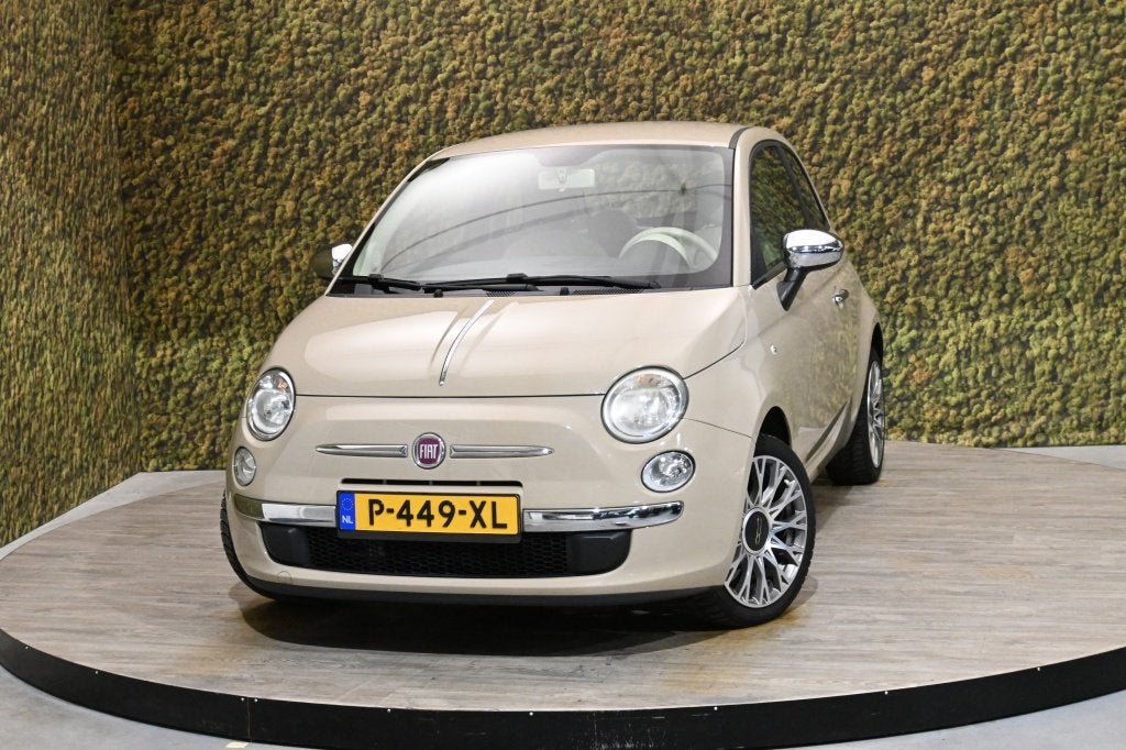 Fiat 500 1.2 Lounge | Cappuccino | Airco | 16"velgen, Gebruikt, 4 cilinders, Bedrijf, Handgeschakeld