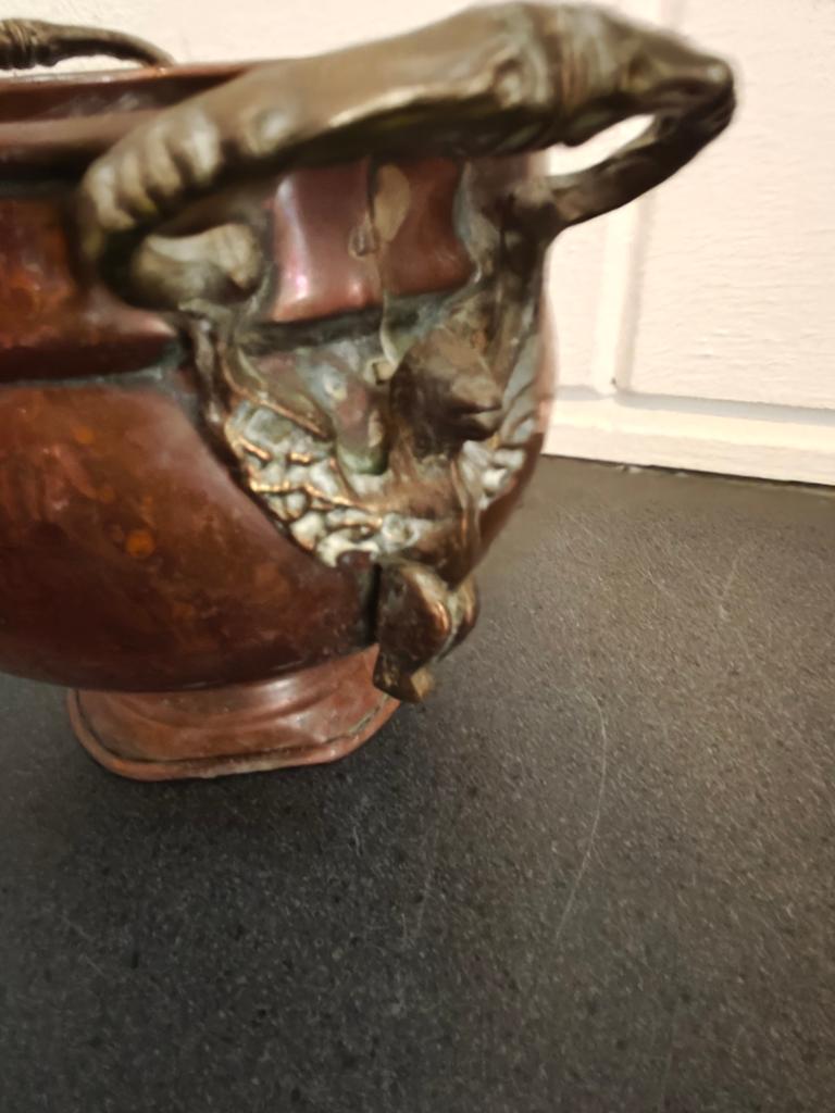 Antieke koperen pot / bowl schaal in mooie staat 22 x15 cm, Antiek en Kunst, Antiek | Koper en Brons, Ophalen of Verzenden, Koper