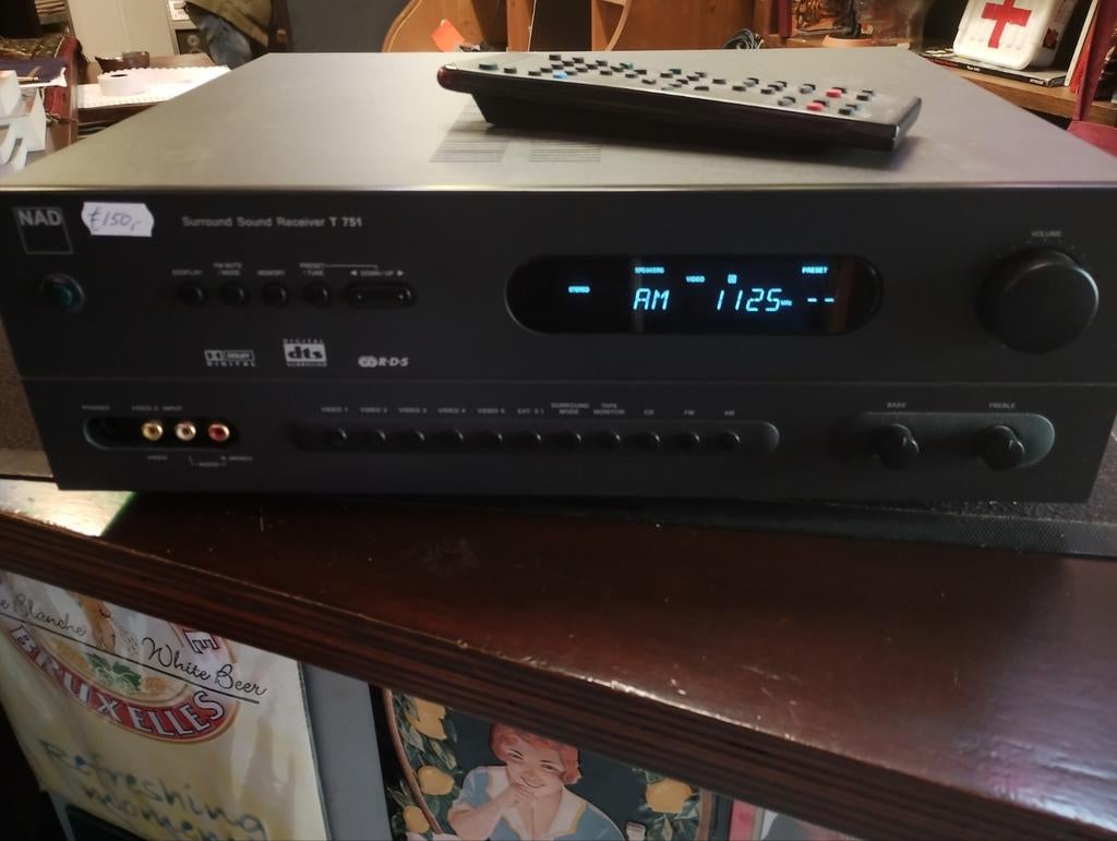 NAD 751 surround receiver, Ophalen, Zo goed als nieuw, 120 watt of meer, Overige merken