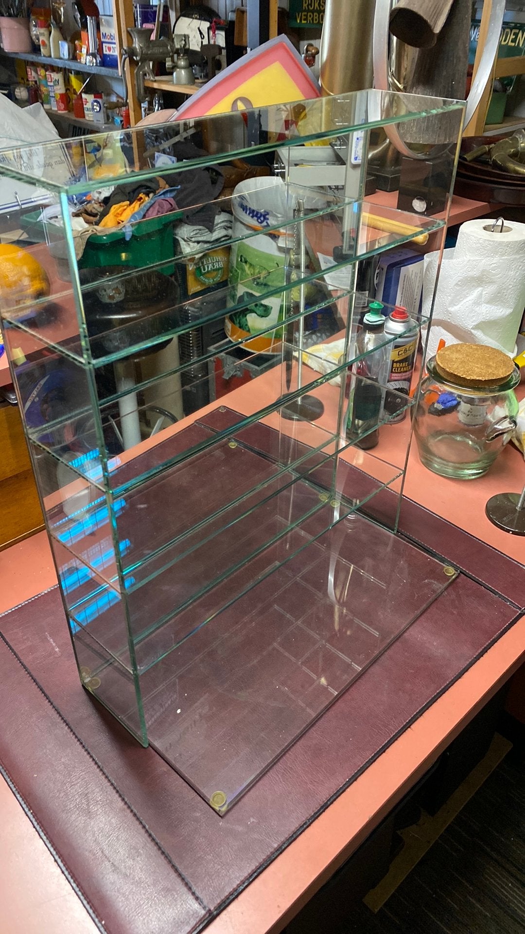 Vitrine zonder deurtjes rommelmarkt vitrine, Ophalen, Zo goed als nieuw, 25 tot 50 cm, Minder dan 100 cm