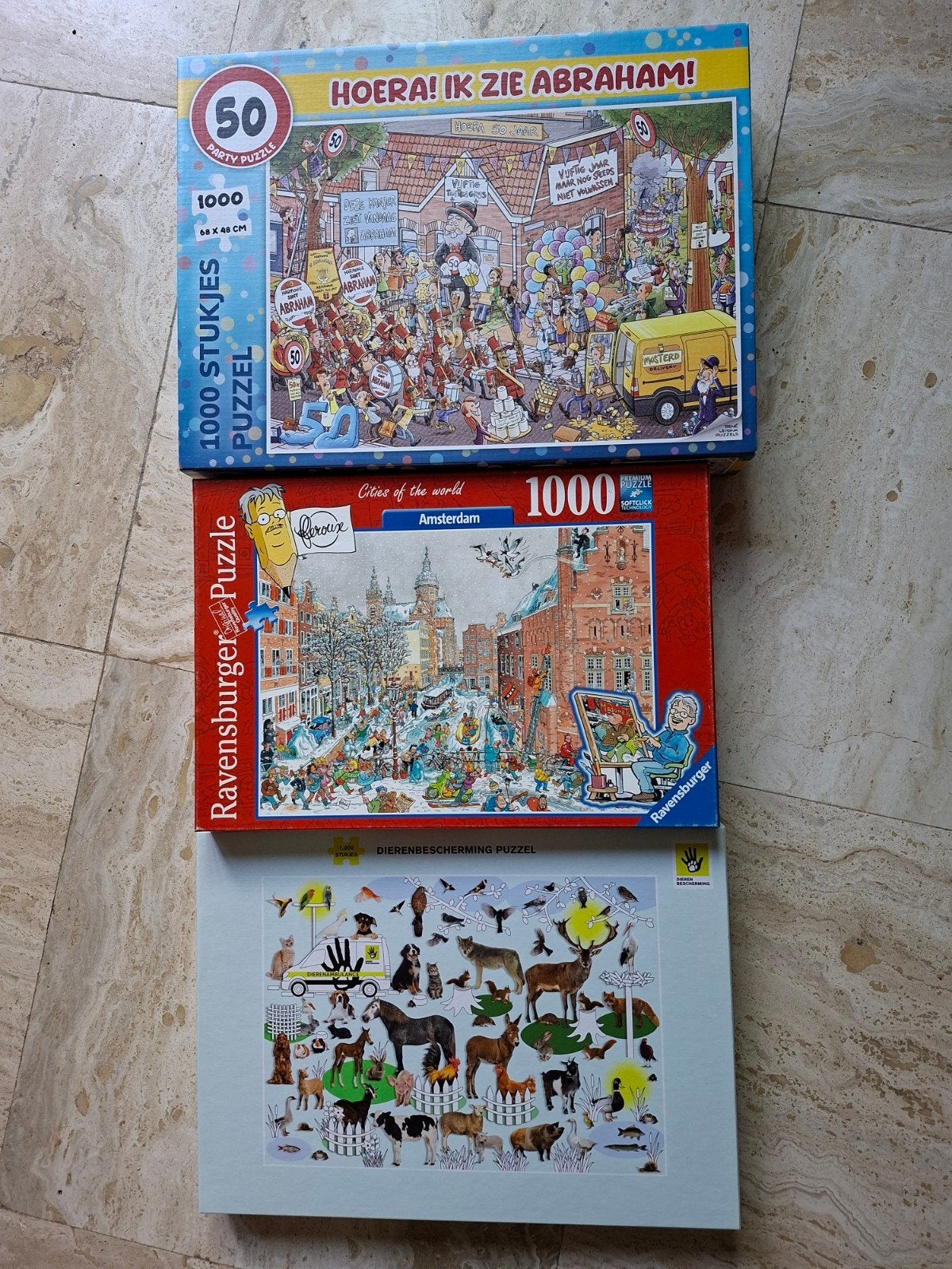 puzzels div, Hobby en Vrije tijd, Ophalen of Verzenden, 500 t/m 1500 stukjes, Zo goed als nieuw