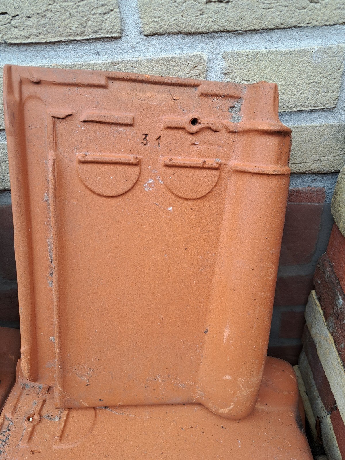 25 nieuwe en 26 gebruikte dakpannen  oranje/rood, Ophalen, Gebruikt, Steen of Klei, 15 m² of meer