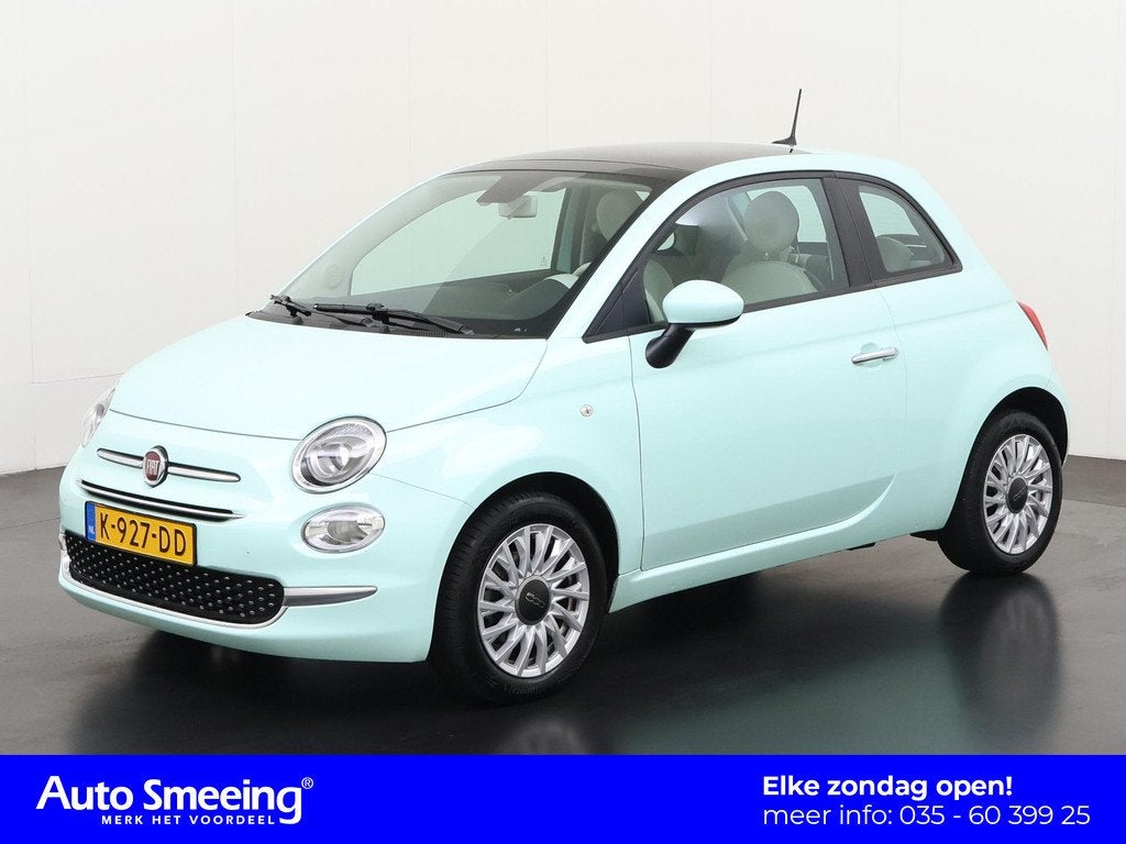 Fiat 500 1.0 Hybrid Lounge | Schuifdak | Navigatie | Apple/A, Auto's, Fiat, Voorwielaandrijving, 12 maanden, Stof, Euro 6