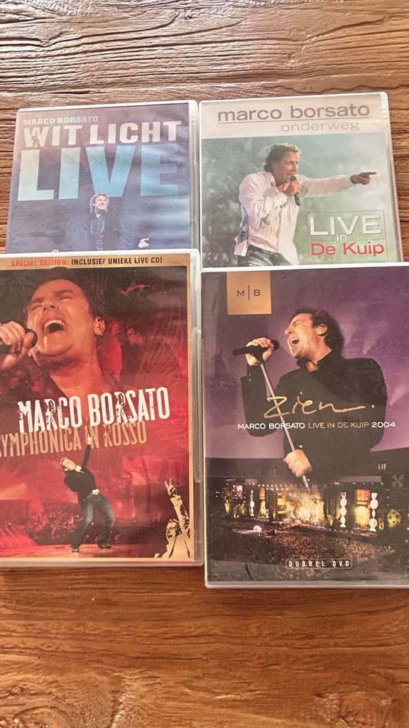 Marco Borsato DVD's - 4 stuks, Cd's en Dvd's, Alle leeftijden, Ophalen, Gebruikt, Boxset