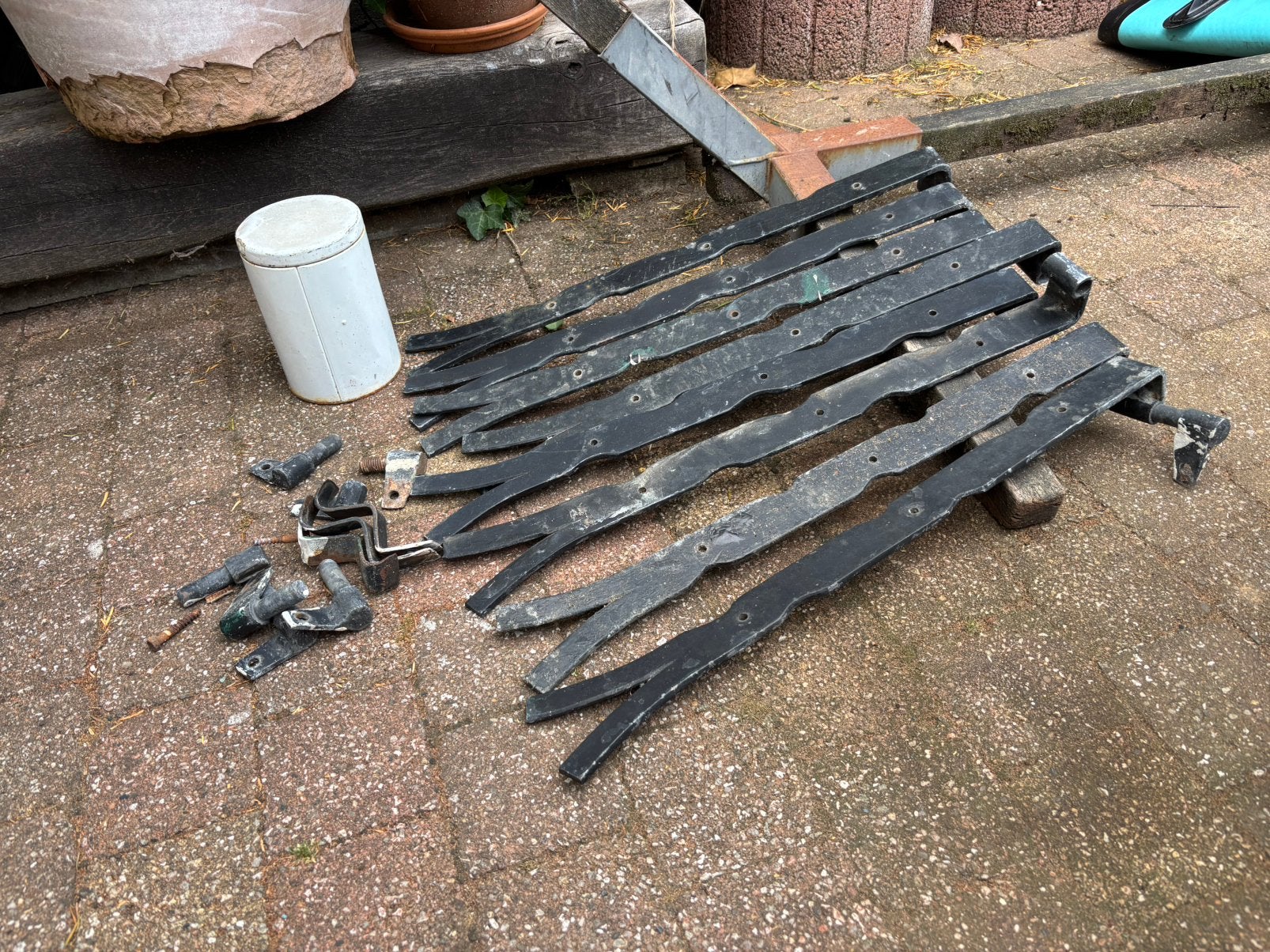 Beslag voor luiken poorten 8 stuks, Ophalen of Verzenden, Zo goed als nieuw, Overige typen, Minder dan 2 meter