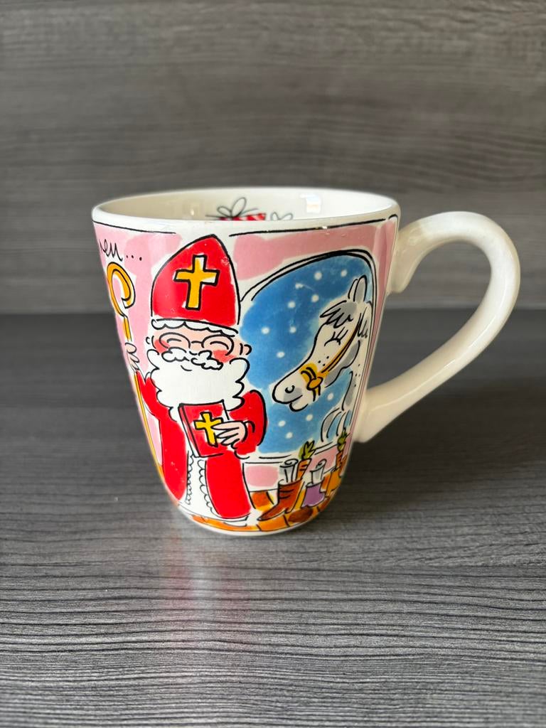 Blond mok sinterklaas en ‘ zwarte ‘ piet, Huis en Inrichting, Keuken | Servies, Ophalen, Gebruikt, Blond Amsterdam, Kop(pen) en/of Schotel(s)