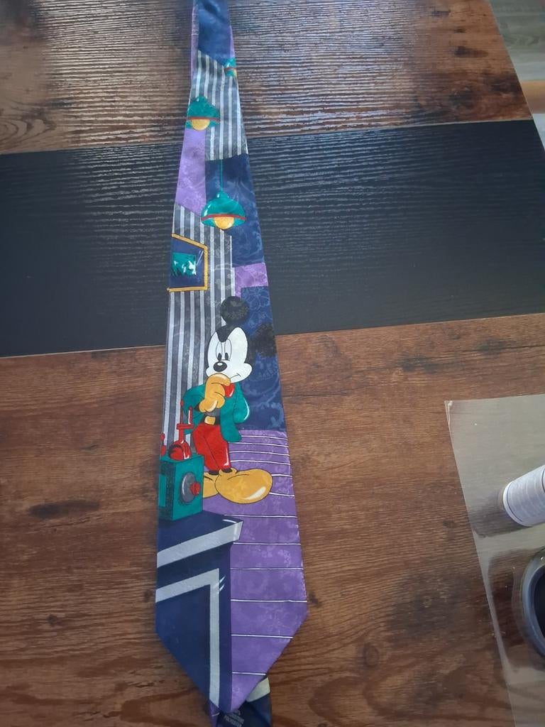 Mickey Mouse stropdas, Kleding | Heren, Stropdassen, Overige kleuren, Ophalen of Verzenden, Zo goed als nieuw, Met patroon