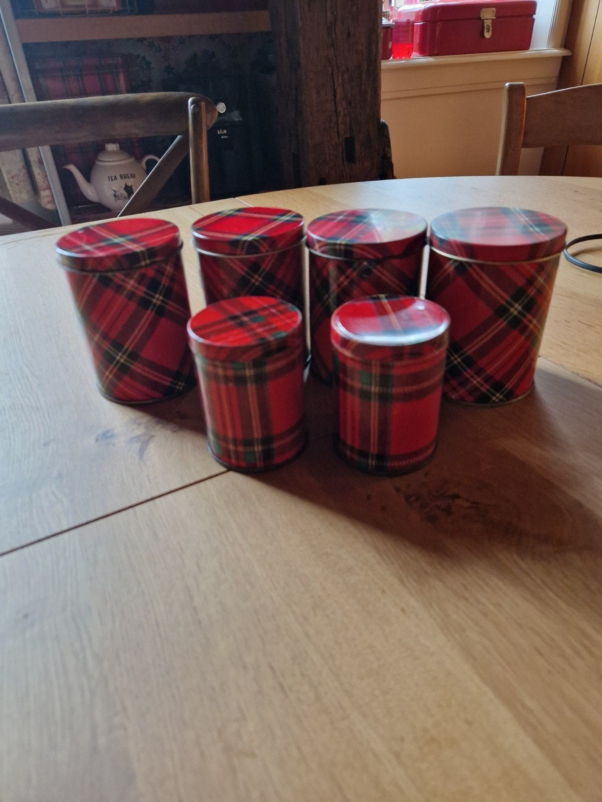 BROCANTE SCHOTSE RUIT TARTAN MINI BLIKJES SET, Ophalen of Verzenden, Overige
