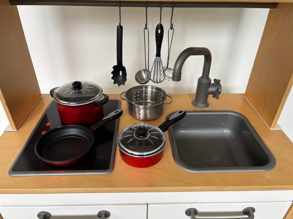 Houten speelkeuken met accessoires, Ophalen, Zo goed als nieuw, Hout, Speelkeuken
