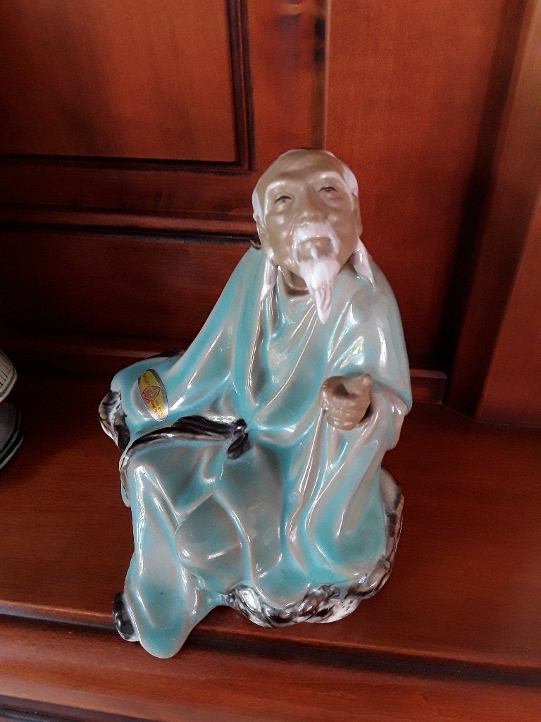 beeldje Chinese wijze man. vintage Shiwan beekje. mudman, Ophalen of Verzenden, Zo goed als nieuw, Mens