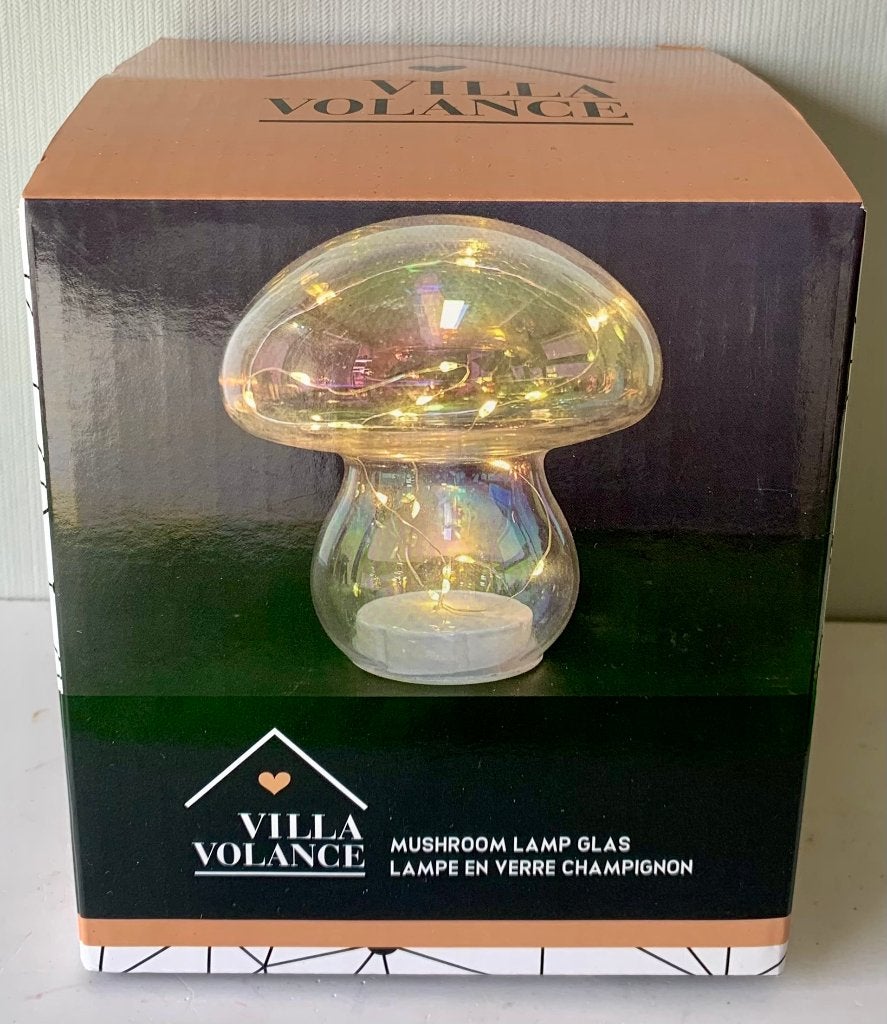 Mushroom Lamp Glas [15x13cm] Nieuw, Ophalen of Verzenden, Nieuw, Glas, Overige typen