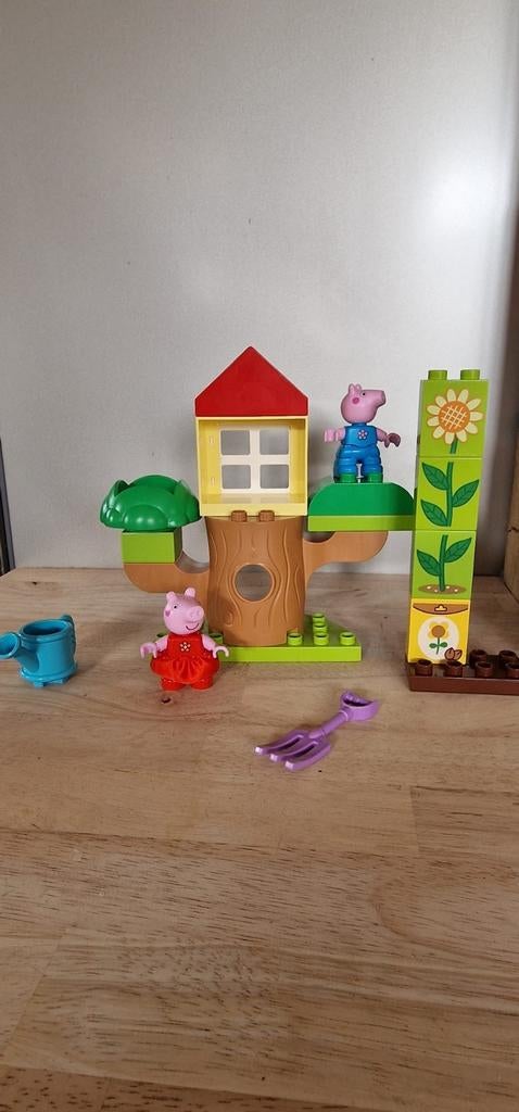 Duplo Peppa Pig Tuin en Boomhut Speelset, Kinderen en Baby's, Speelgoed | Duplo en Lego, Ophalen, Gebruikt, Complete set, Duplo