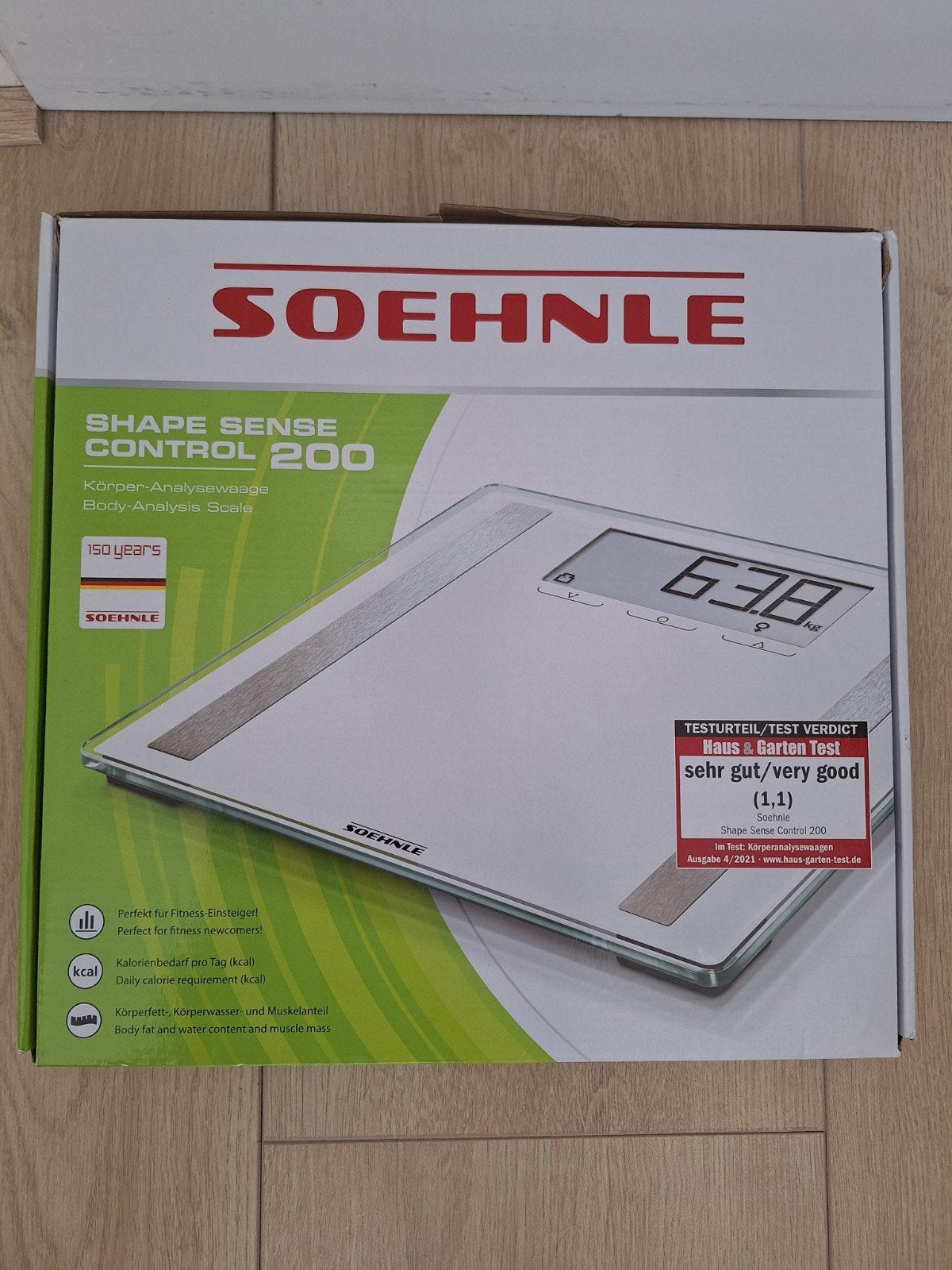 Soehnle Shape Sense Control 200, Ophalen, 1 tot 500 gram, Personenweegschaal, 100 kg of meer