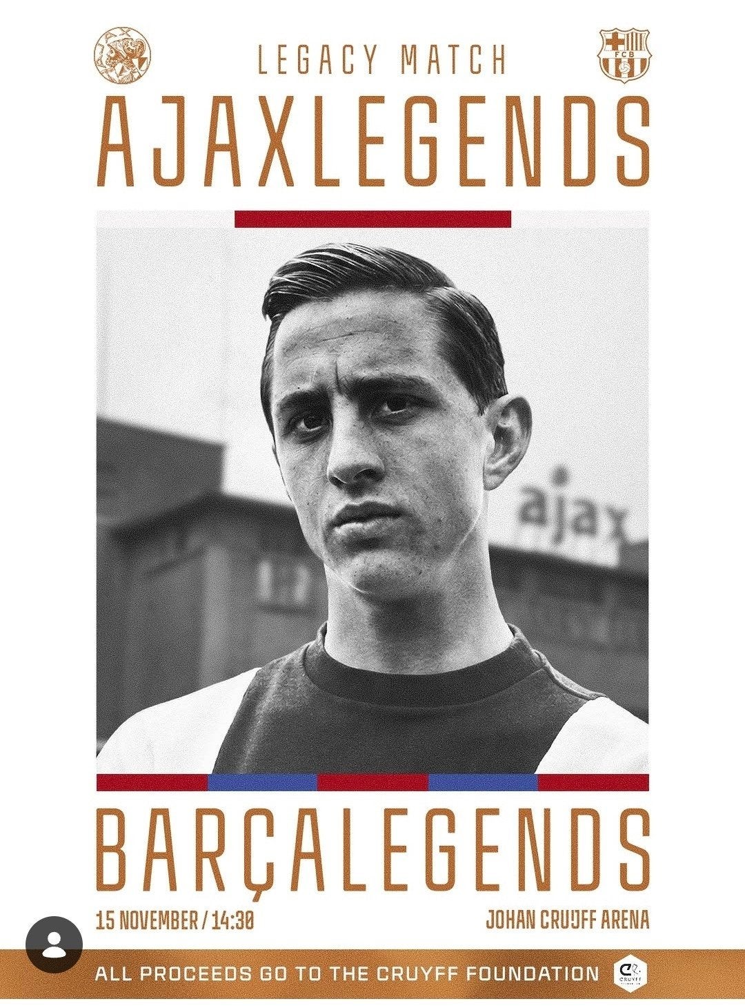 Ajax Legends - Barcelona Legends 3 kaarten F-side, Tickets en Kaartjes, Losse kaart, Drie personen of meer, November