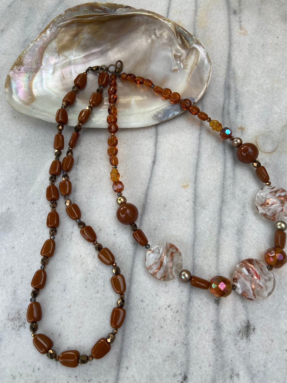 Ketting vintage kralen, Ophalen of Verzenden, Zo goed als nieuw, Overige materialen