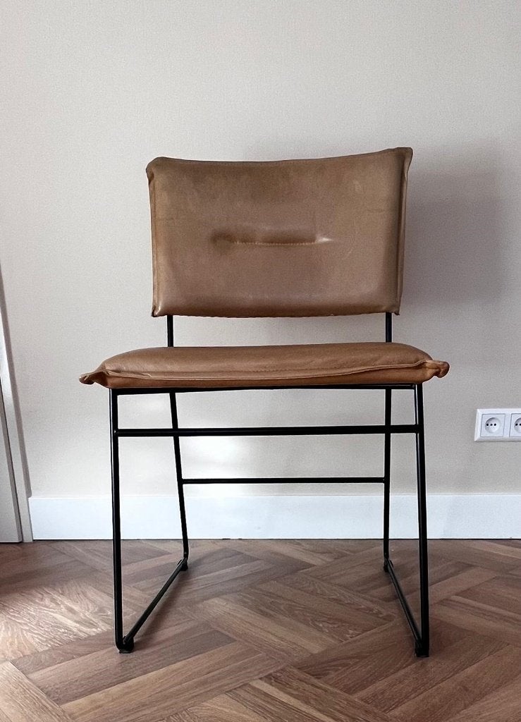 3x eetkamer stoel Jess (desgin Norman / Old Glory frame, Ophalen, Gebruikt, Leer, Drie