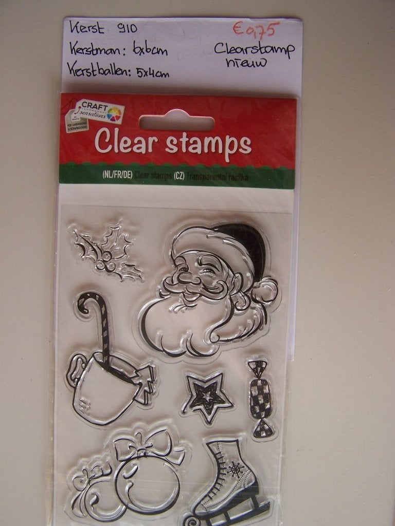 Kerst 910 Clearstamp, Hobby en Vrije tijd, Ophalen of Verzenden, Nieuw, Clearstamp