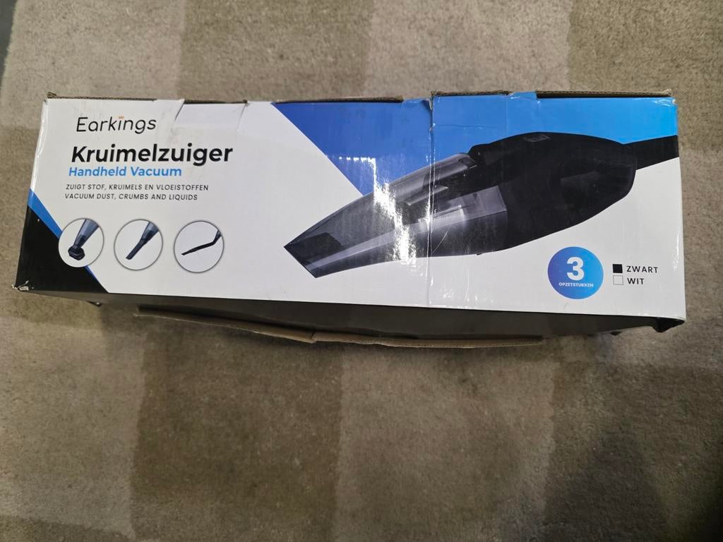Earkings Kruimelzuiger Handheld Vacuum - Nieuw in doos, Kruimeldief, Nieuw, Minder dan 1200 watt, Reservoir