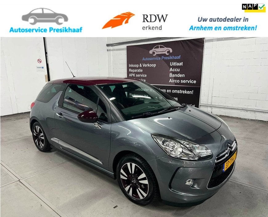 Citroen DS3 1.6 VTi So Chic Automaat LEDER / NAP / NAVIGATIE, Auto's, Euro 5, 15 km/l, Gebruikt, 4 cilinders