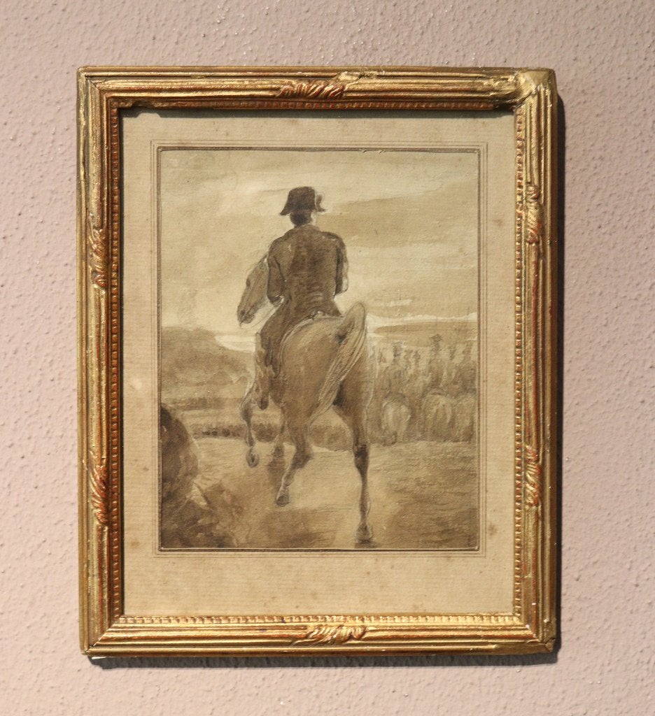 Aquarel van Napoleon, Antiek en Kunst, Ophalen of Verzenden