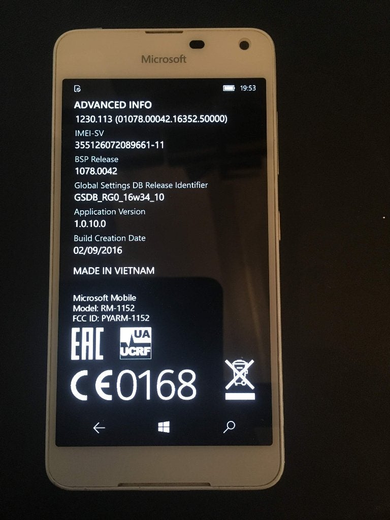 Microsoft Lumia 650 Windows 10 telefoon 1-6, Ophalen of Verzenden, Gebruikt, 6 megapixel of meer