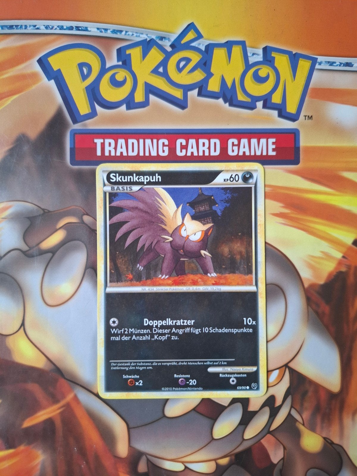 stunky 69/90 Heartgold&Soulsilver Undaunted pokemon Duits, Hobby en Vrije tijd, Verzamelkaartspellen | Pokémon, Ophalen of Verzenden