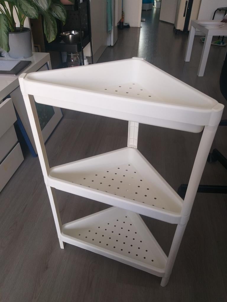 Keuken badkamer hoek kast / plastic shelf, Ophalen