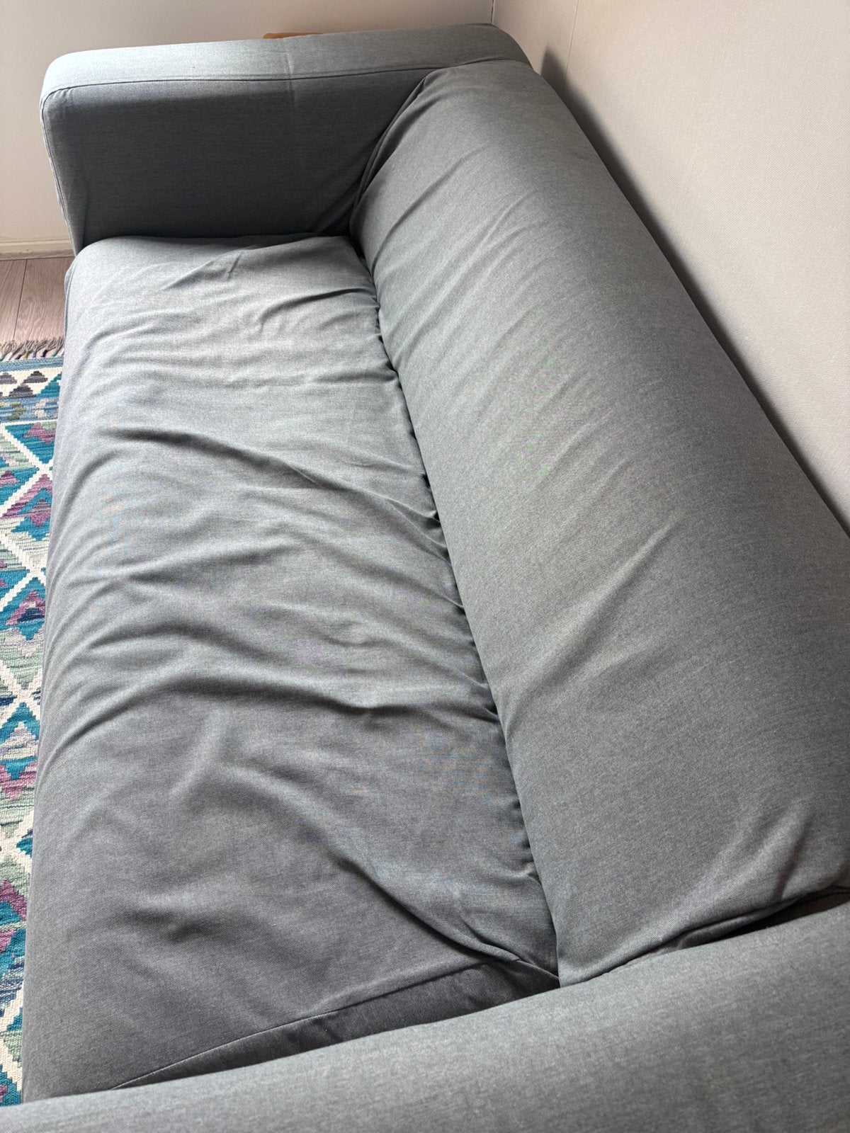 Gratis Klippan hoes (donkergrijs) - alleen de hoes!, Ophalen, Gebruikt, 150 tot 200 cm, Tweepersoons