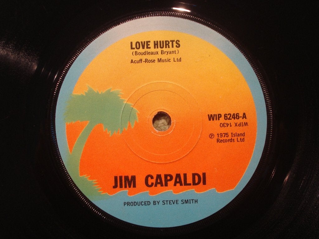 Jim Capaldi 7" Vinyl Single: ‘Love hurts’ (UK), Ophalen of Verzenden, Gebruikt, 7 inch, Pop