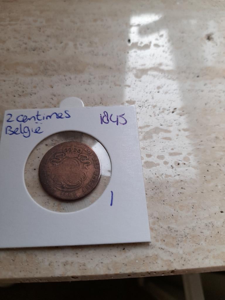2 Centimes 1845 Belgie, Ophalen of Verzenden, België, Losse munt